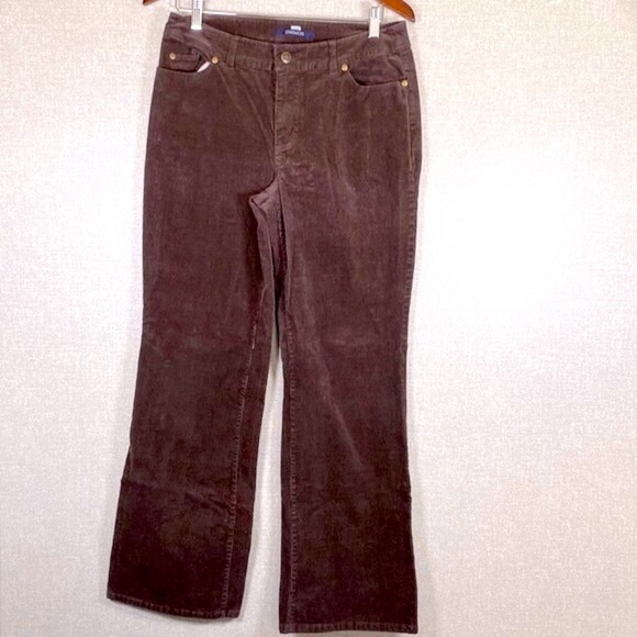 Chadwicks Thin wale Brown Corduroy Wide Leg Pants - Picture 1 of 9